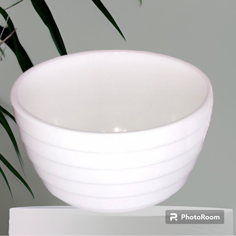 Sunbeam Mixer Milk Glass Rare Ribbed Mixing Bowl